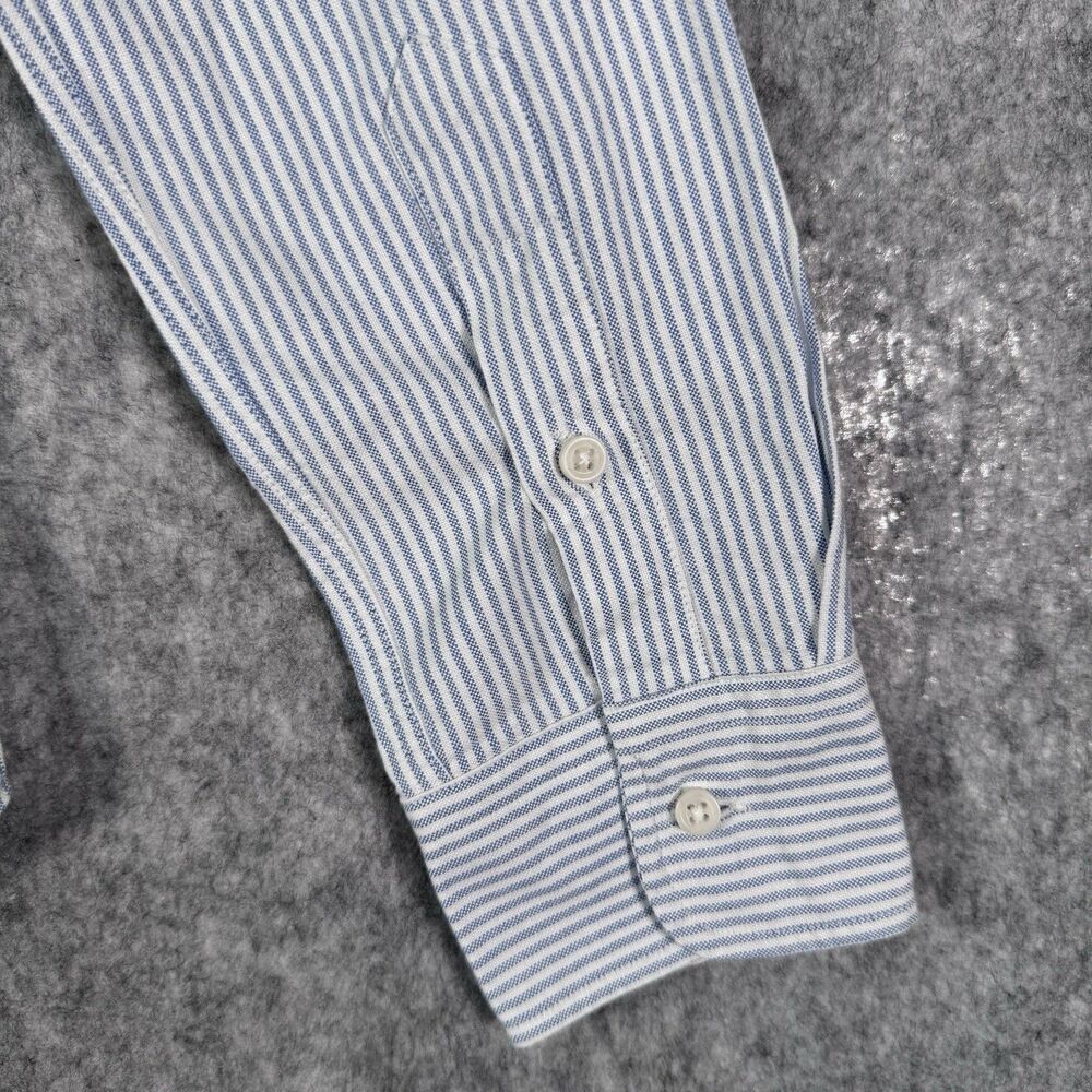 Gitman Bros Sisters Shirt Womens Medium Blue Striped Long Sleeve Made In USA - Picture 10 of 12